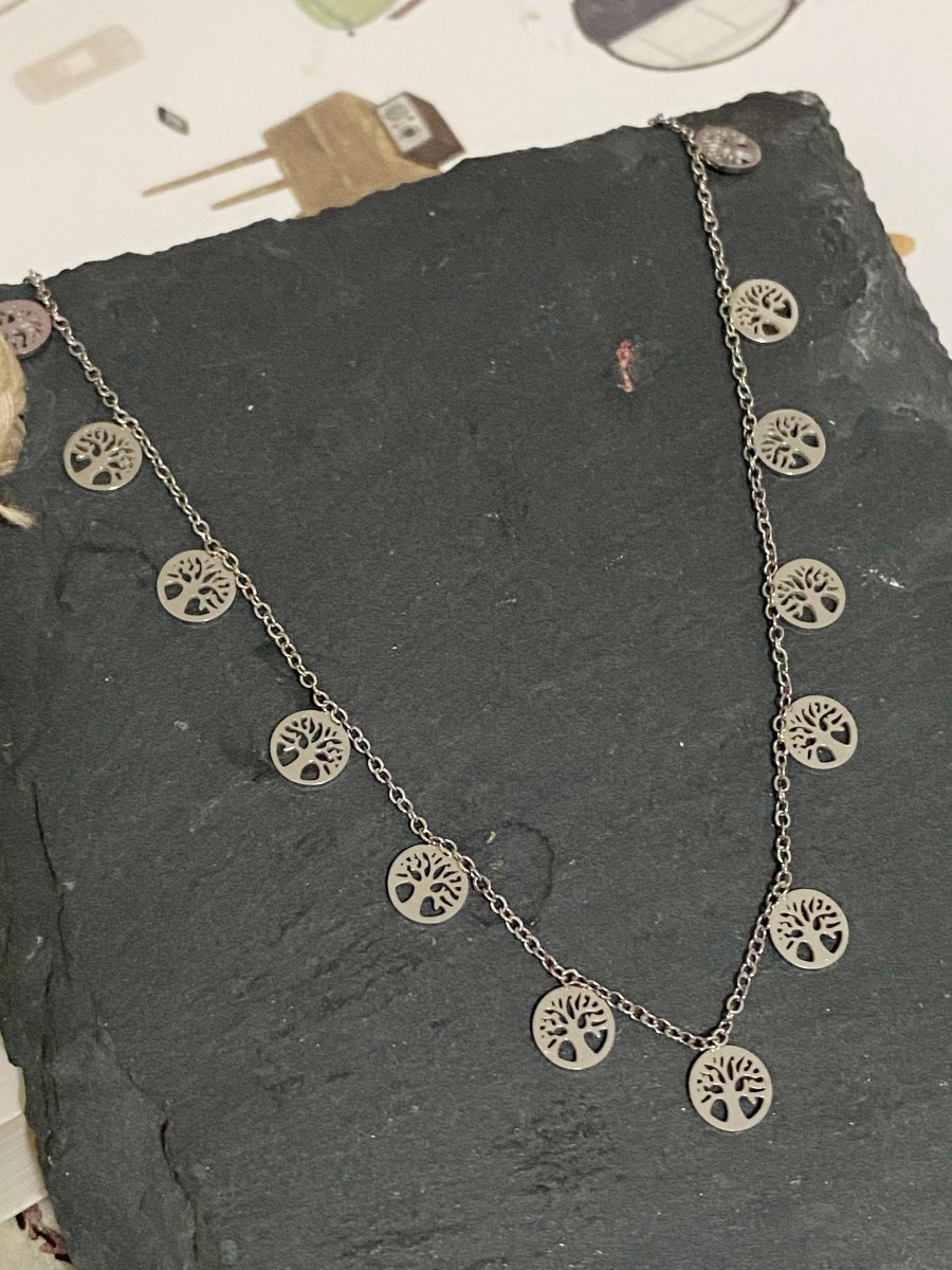 Collier acier inoxydable femme N089