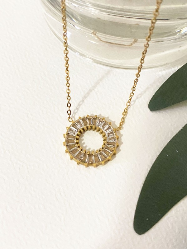 Collier acier inoxydable femme N095