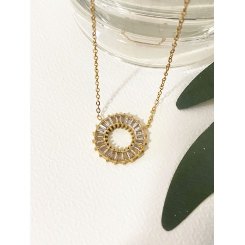 Collier acier inoxydable femme N095