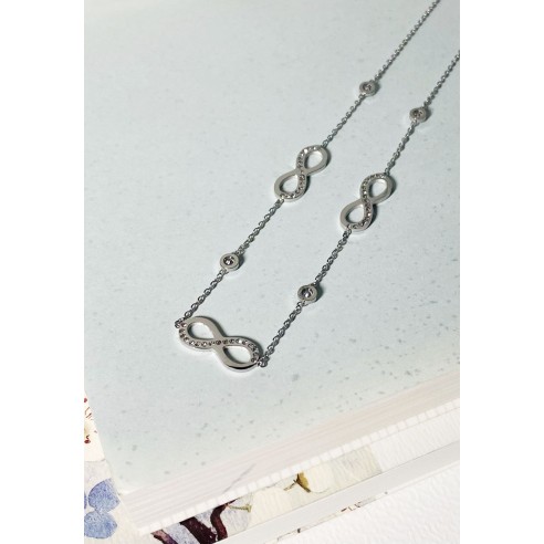 Collier acier inoxydable femme N097