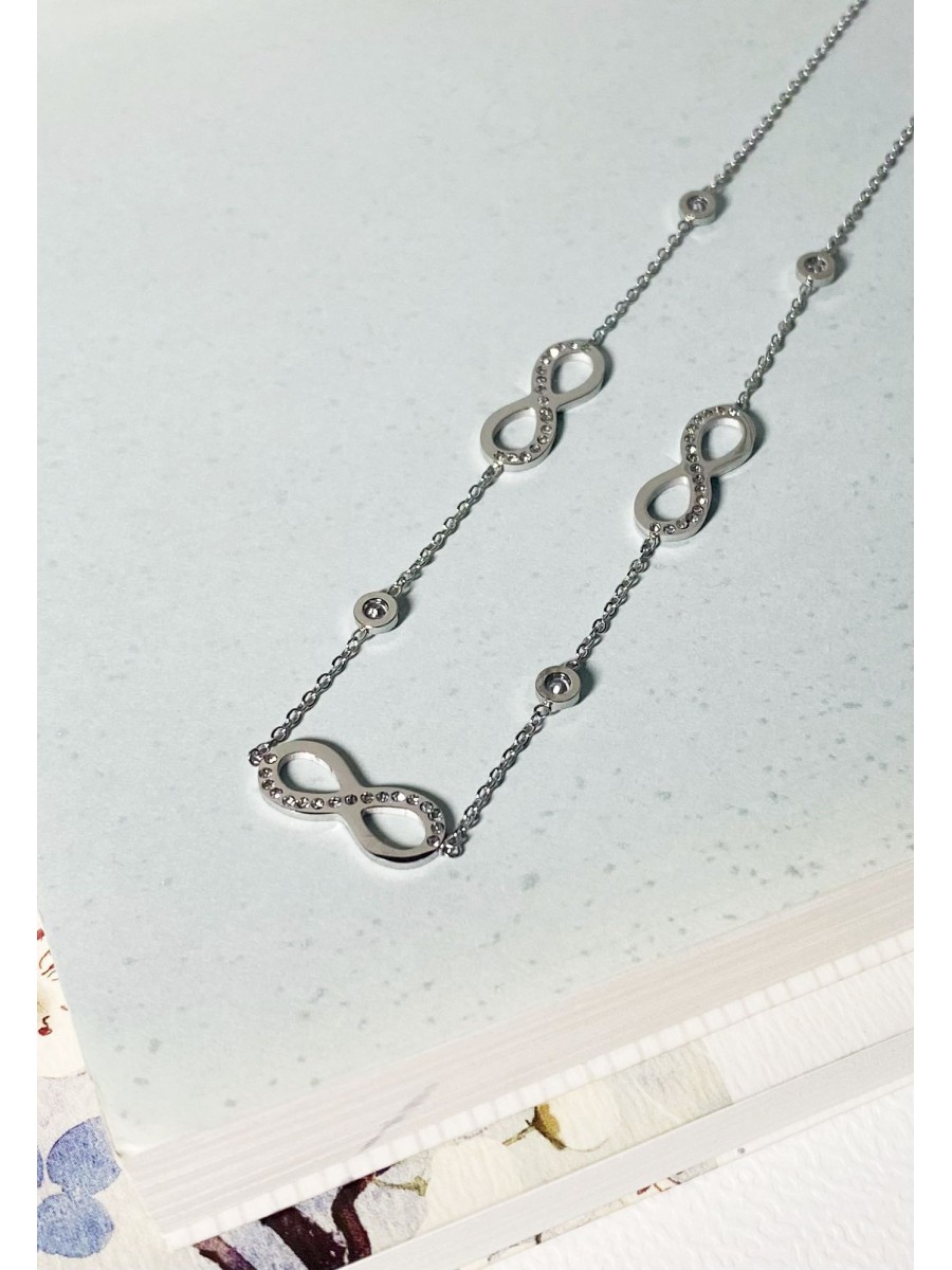 Collier acier inoxydable femme N097