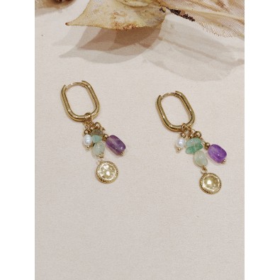 Boucles d'oreilles acier...