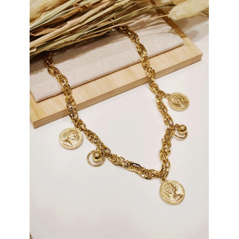 Collier acier inoxydable femme N149