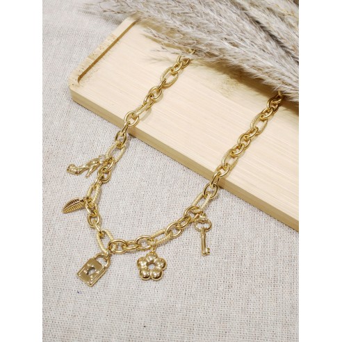 Collier acier inoxydable femme N151