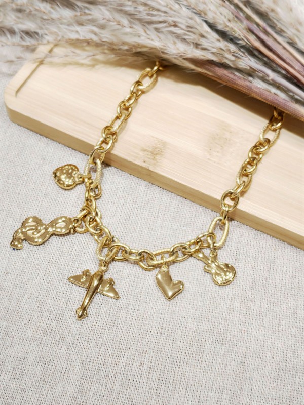 Collier acier inoxydable femme N154