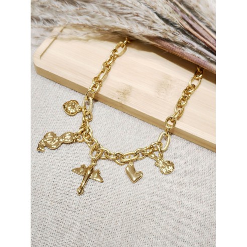 Collier acier inoxydable femme N154