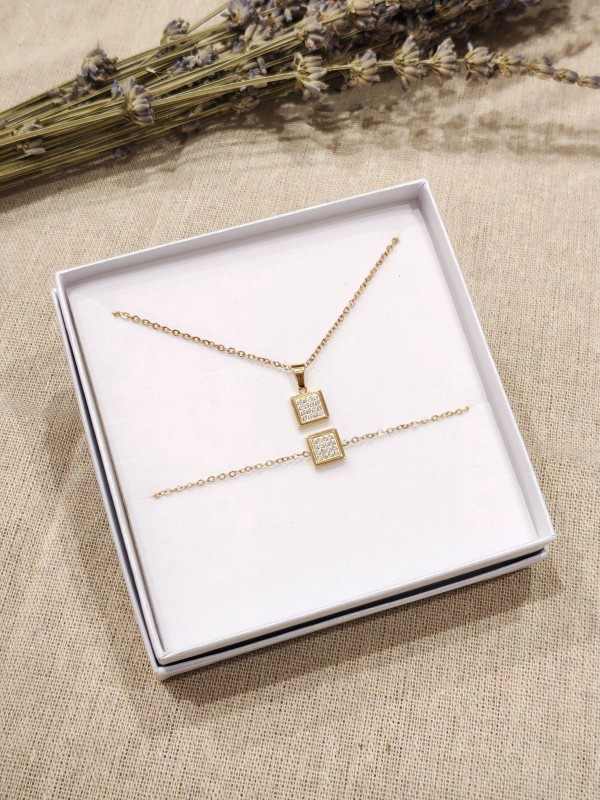 Coffret bijoux en acier inoxydable C061