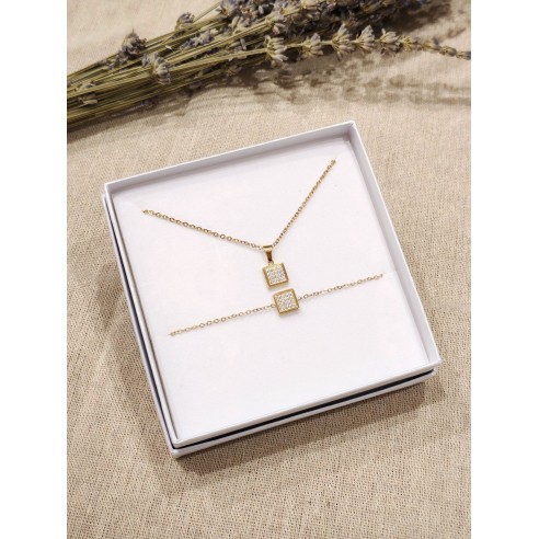 Coffret bijoux en acier inoxydable C061