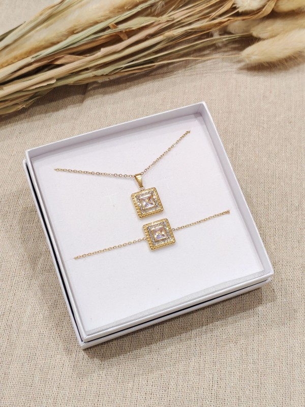 Coffret bijoux en acier inoxydable C087