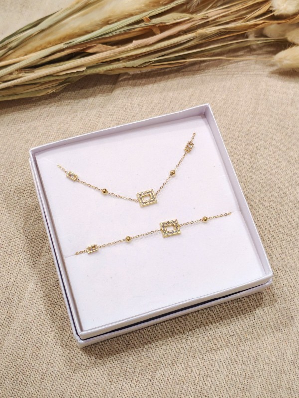 Coffret bijoux en acier inoxydable C089