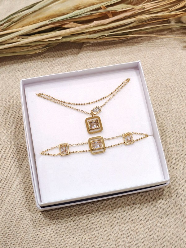 Coffret bijoux en acier inoxydable C090