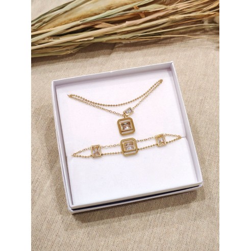 Coffret bijoux en acier inoxydable C090