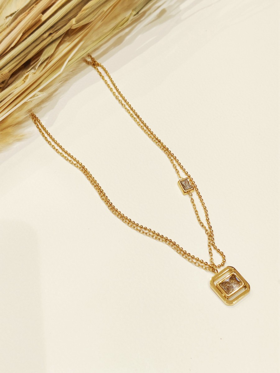 Collier acier inoxydable femme N165