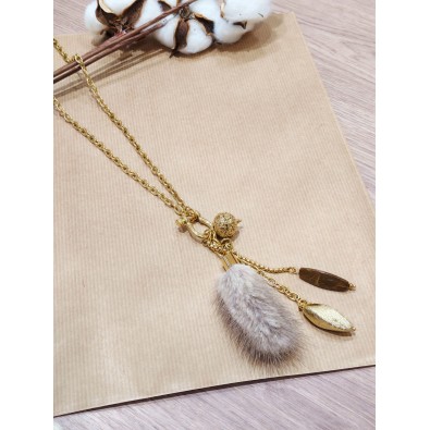 Sautoir acier inoxydable...