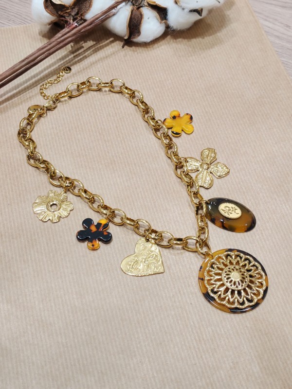 Collier acier inoxydable femme N175
