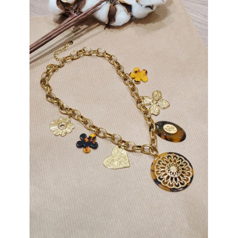 Collier acier inoxydable femme N175