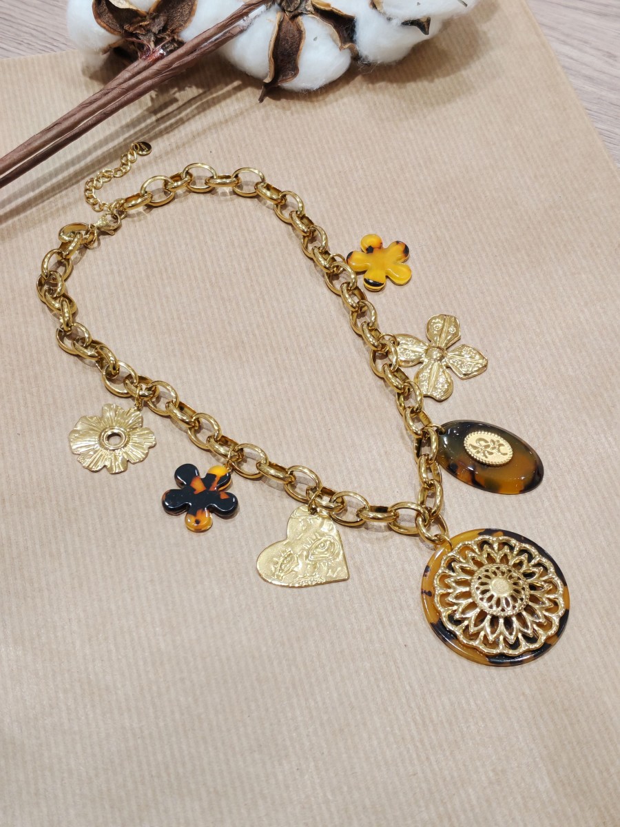 Collier acier inoxydable femme N175