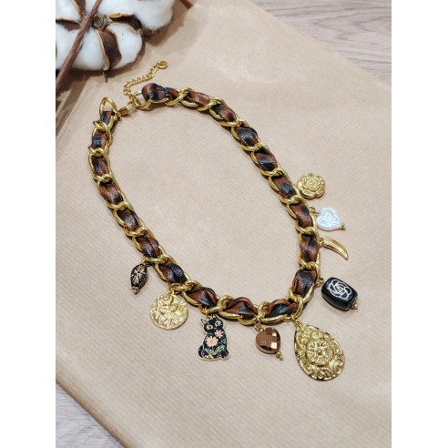 Collier acier inoxydable femme N177