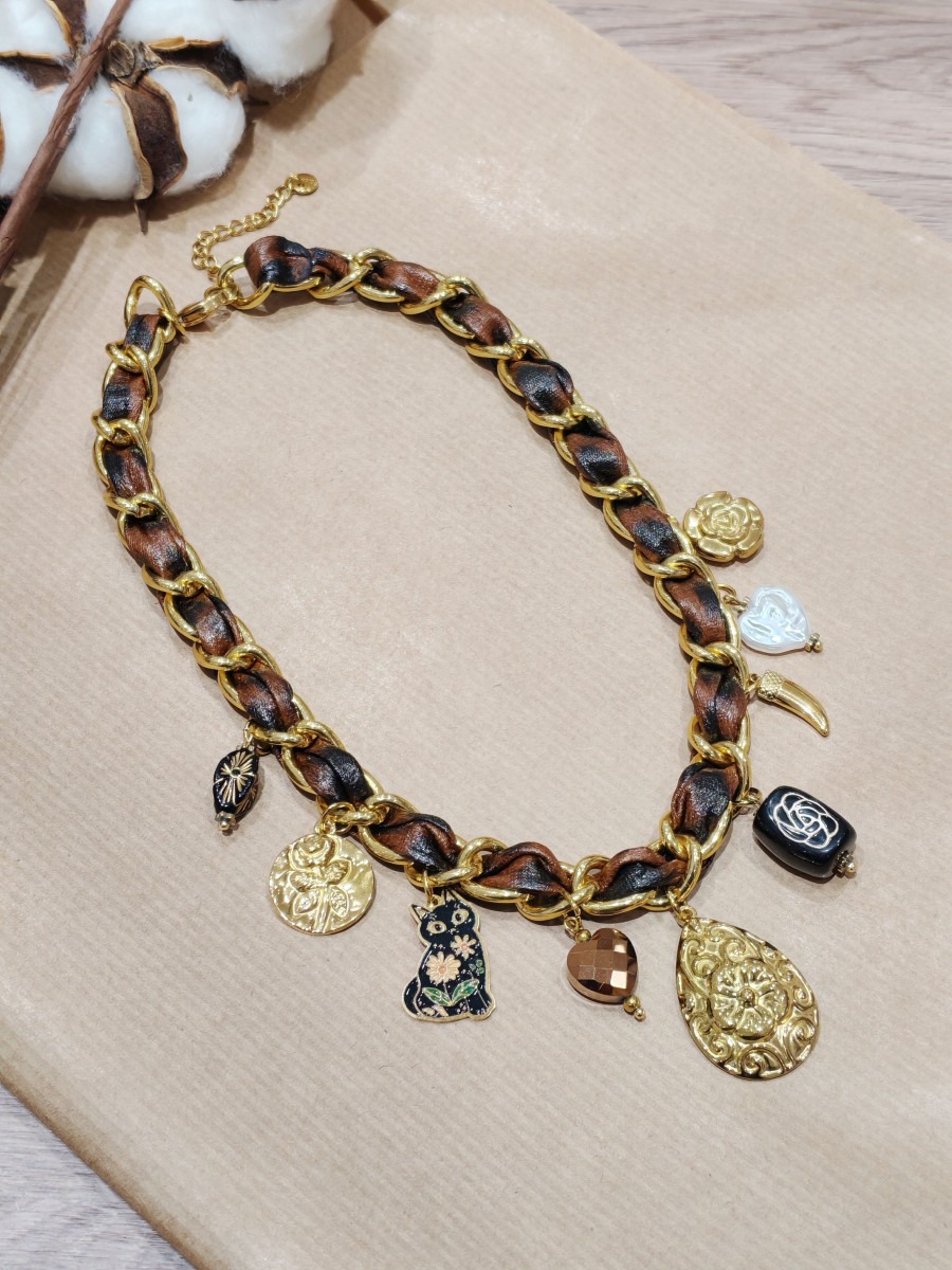 Collier acier inoxydable femme N177