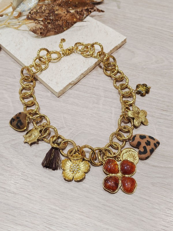 Collier en acier inoxydable femme N179