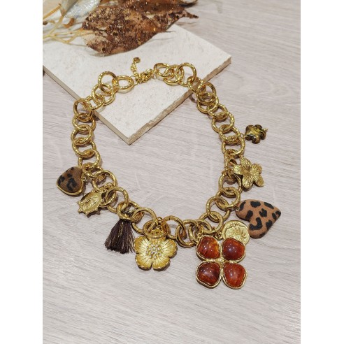 Collier en acier inoxydable femme N179