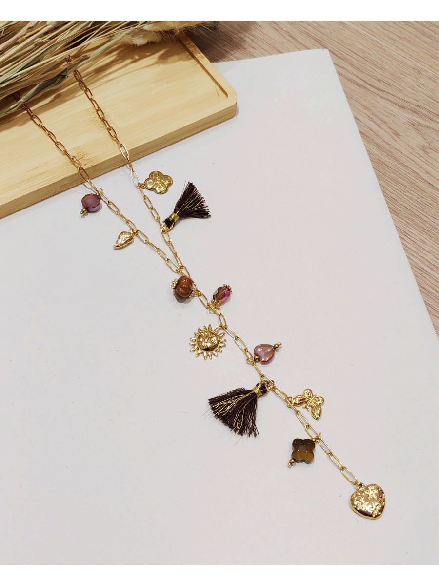 Collier en acier inoxydable femme N184