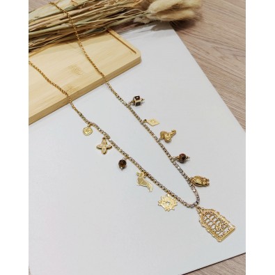 Collier en acier inoxydable...