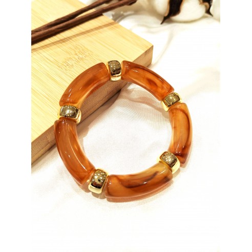 Bracelet en acier et résine B173