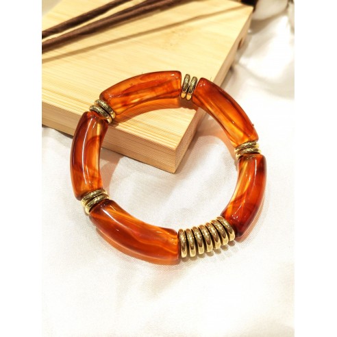 Bracelet en acier et résine B174