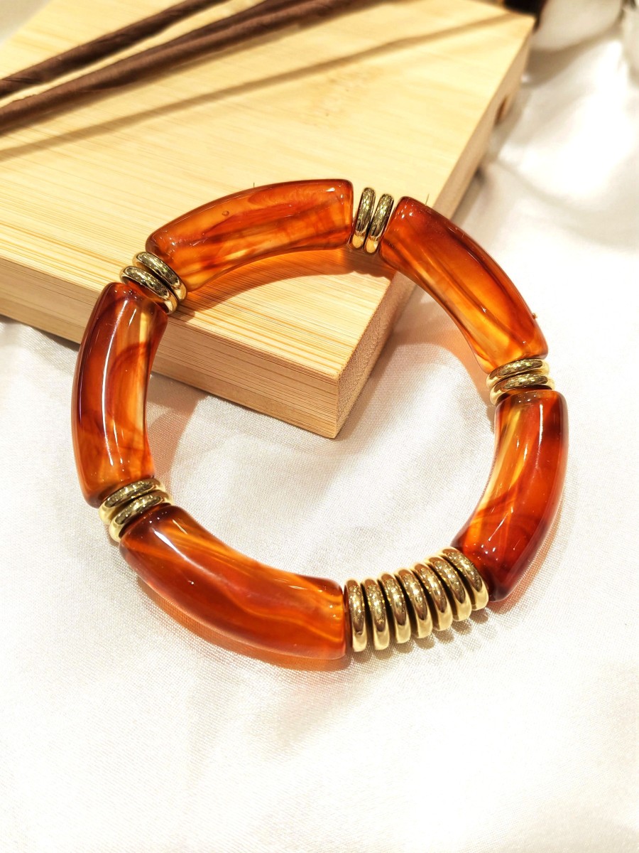 Bracelet en acier et résine B174