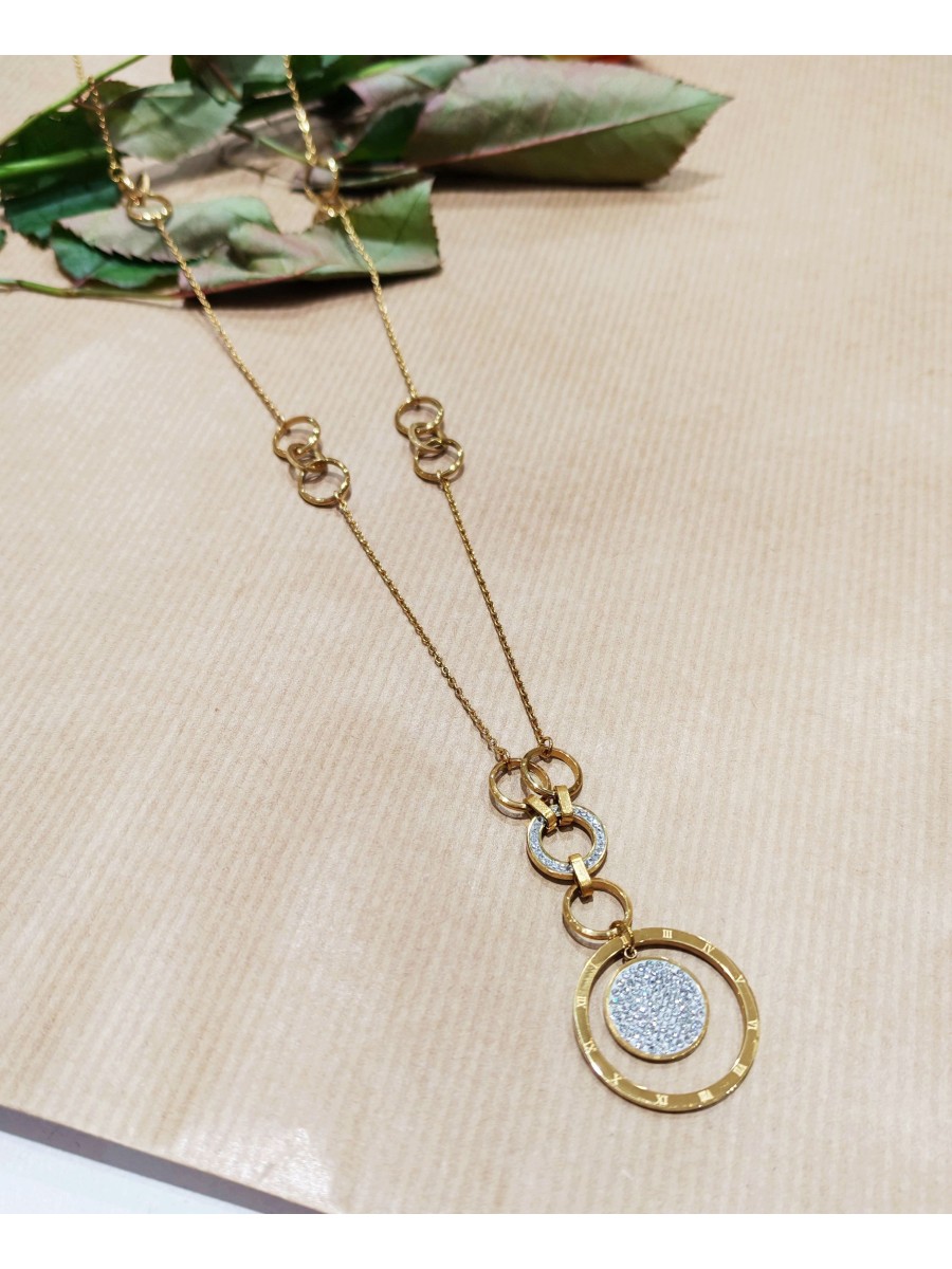 Collier en acier inoxydable femme N225