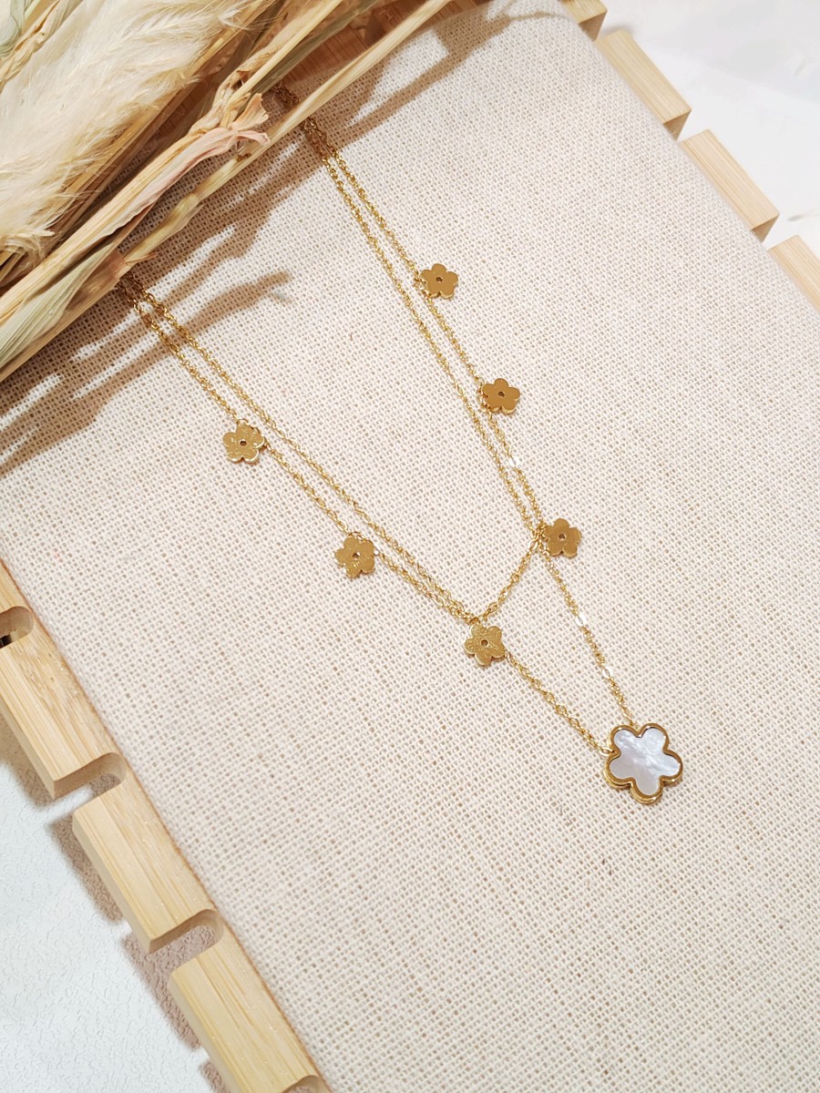Collier en acier inoxydable femme N233