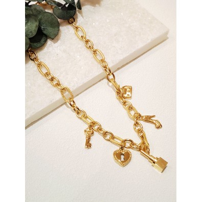 Collier en acier inoxydable femme N236