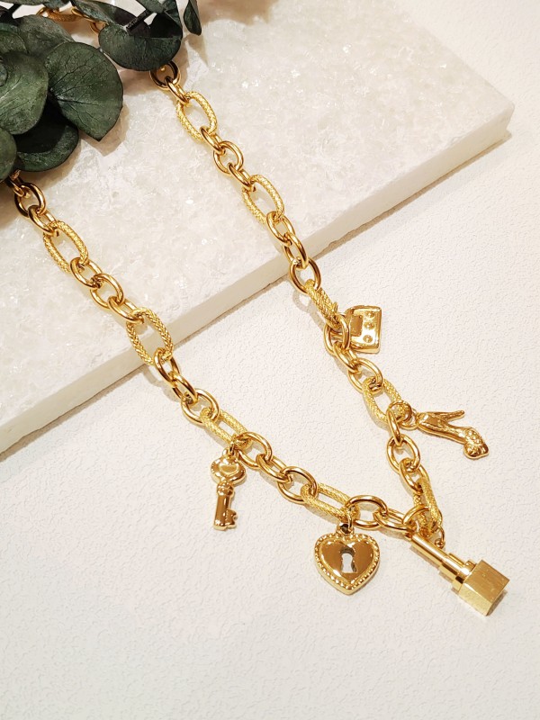 Collier en acier inoxydable femme N236