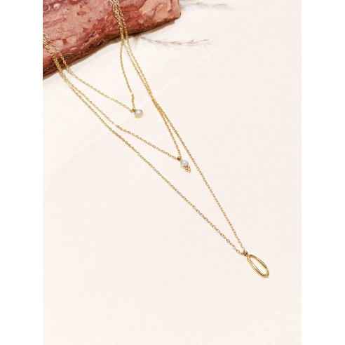 Collier en acier inoxydable femme N247