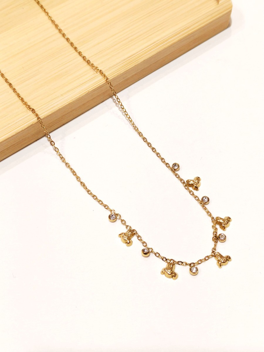 Collier en acier inoxydable femme N253