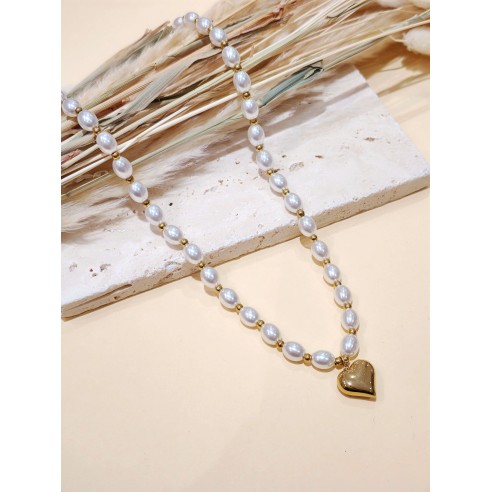 Collier en acier inoxydable femme N258