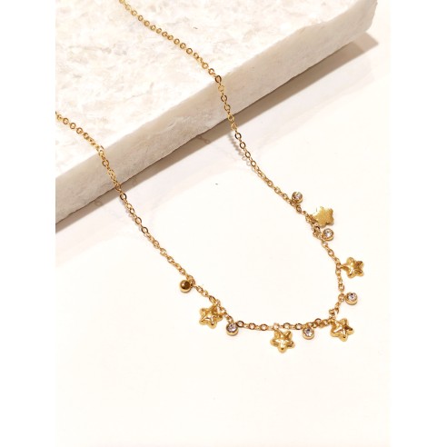 Collier en acier inoxydable femme N268