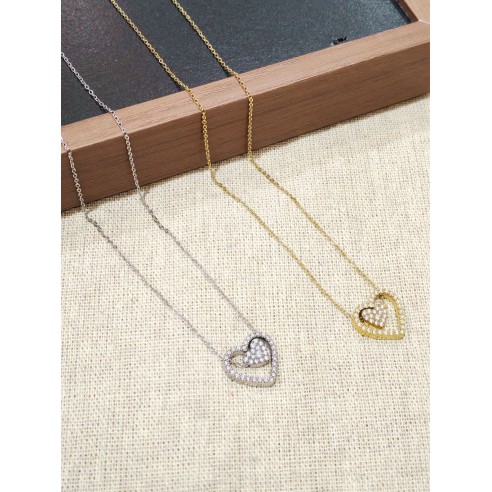 Collier en acier inoxydable femme N275