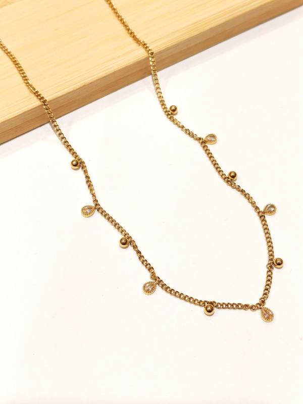 Collier en acier inoxydable femme N279