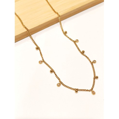 Collier en acier inoxydable femme N279