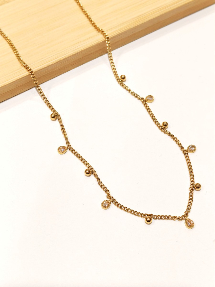 Collier en acier inoxydable femme N279