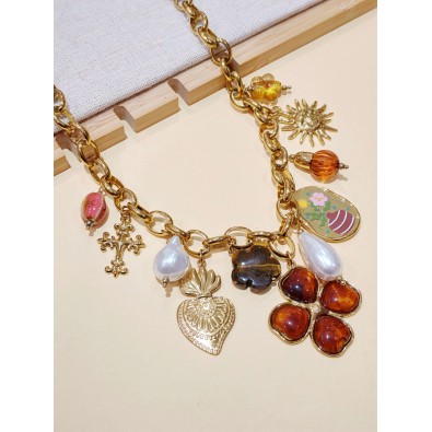 Collier en acier inoxydable femme N287