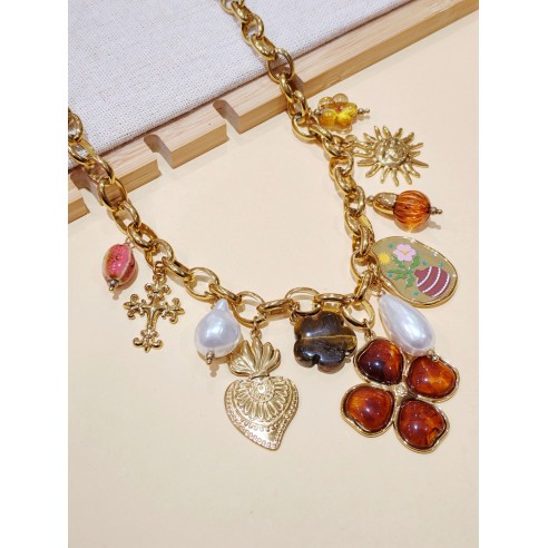 Collier en acier inoxydable femme N287