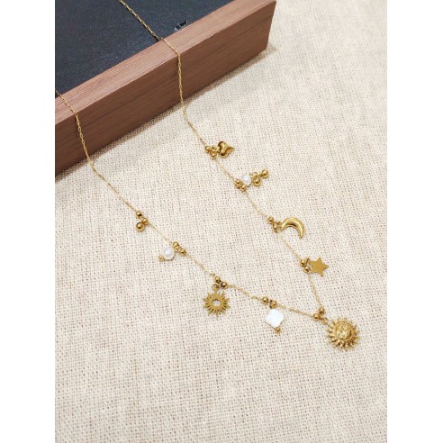 Collier en acier inoxydable femme N297