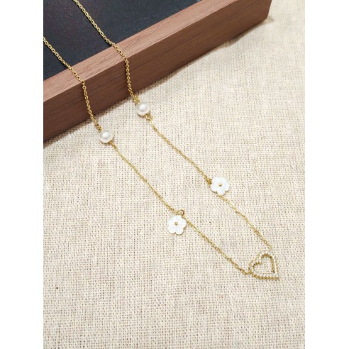 Collier en acier inoxydable femme N303