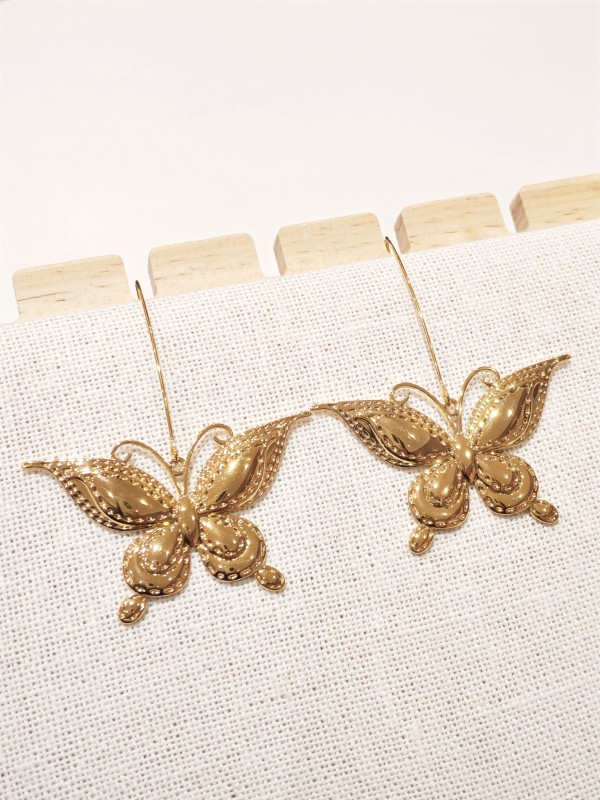 Boucles d'oreilles acier inoxydable E419