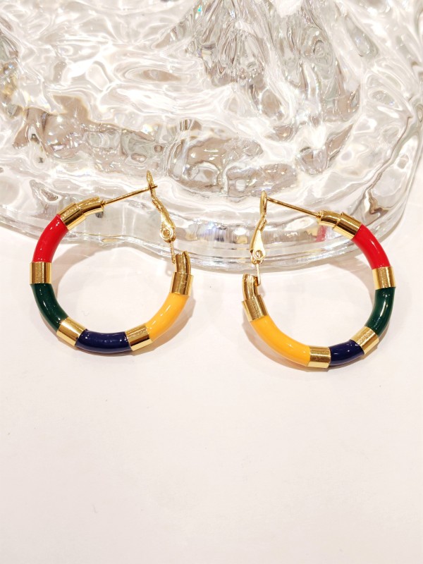 Boucles d'oreilles acier inoxydable E433