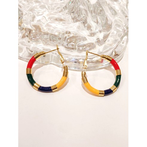 Boucles d'oreilles acier inoxydable E433