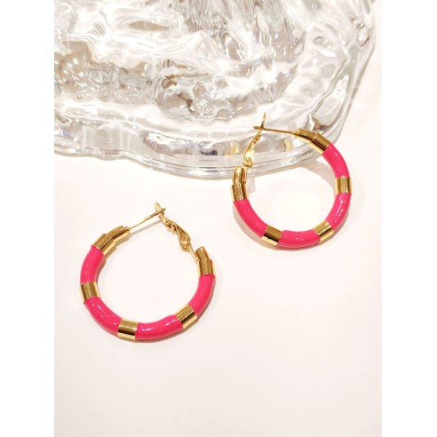 Boucles d'oreilles acier inoxydable E433